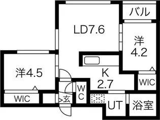 Lunon Sapporo Sta.【2階】の間取り