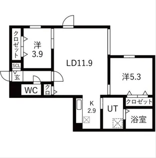 YORI N22【1階】の間取り