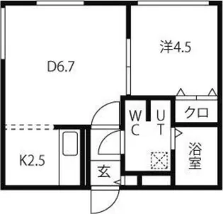 ブランノワール桑園【2階】の間取り