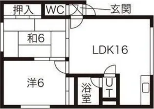 アドゥスィール II【2階】の間取り