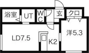 シリウス環状通東【2階】の間取り