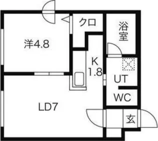 アクアガーデン麻生【4階】の間取り