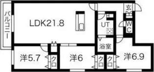 ZABO HILLS IDAIMAE【2階】の間取り