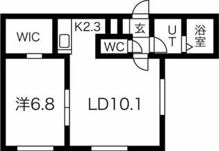 blanc(ブラン)本町【107号室】の間取り