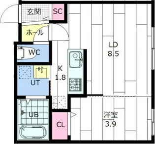 infinito麻生ステーション(インフィニト)【3階】の間取り