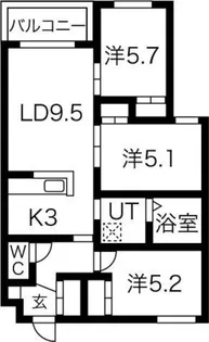 L’Orange(オランジュ)【3階】の間取り