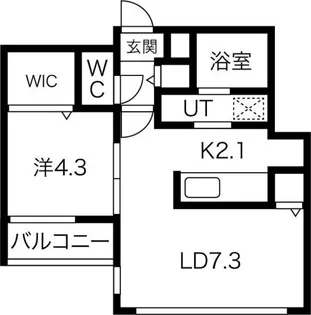 Lunon Sapporo Sta.【4階】の間取り