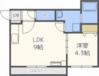 ぴりか北大前【4階】の間取り