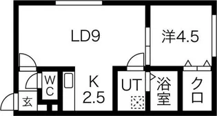 アプリーラ新琴似【3階】の間取り