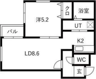 ライフォート麻生【4階】の間取り
