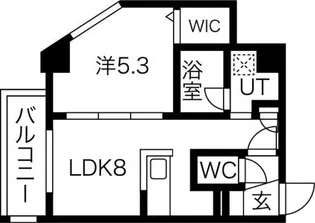 クラッセ北大前【2階】の間取り