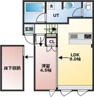 エスパニア札幌V【1階】の間取り
