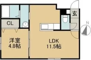 エリカーナ環状通東【3階】の間取り