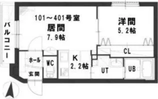 グランメールセンチュリーN17【3階】の間取り