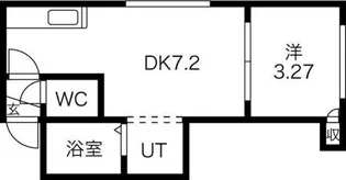 ボヌールN16【203号室】の間取り
