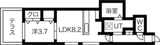 ラグゼ北大前【1階】の間取り