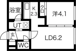 Lichtrare麻生(リヒトラーレ)【2階】の間取り