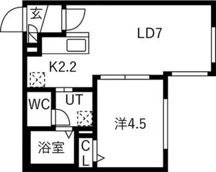 ビヨンド麻生【1階】の間取り