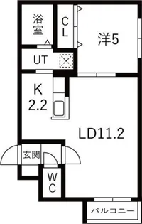 CREA NORTH15A【4階】の間取り