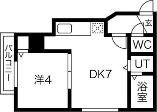 エアフォルグ北大Ⅱ【4階】の間取り
