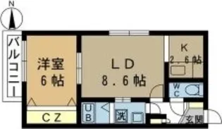 ヴィラージュ【4階】の間取り
