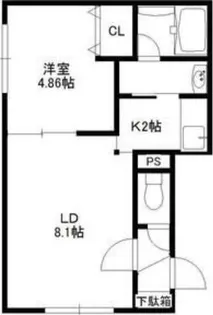 グローリー麻生【2階】の間取り