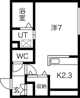 フランジュールあいの里【1階】の間取り
