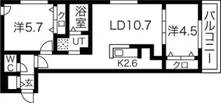 ブランシャール北3条通【3階】の間取り