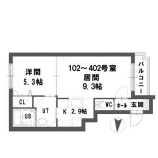 グランメール環状通東C【1階】の間取り