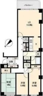 北斗シティA棟【4階】の間取り