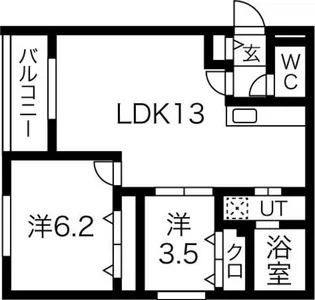 precious kita24(プレシャスキタ24)【1階】の間取り