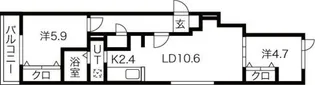 ブランシャール麻生【4階】の間取り