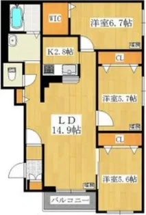 i Cera北32条【3階】の間取り