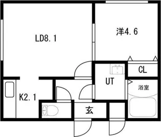 ボナールカノンN43【1階】の間取り