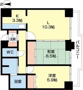 オ・ドミール北19条【3階】の間取り