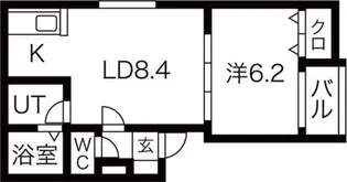 サンテラス麻生【1階】の間取り