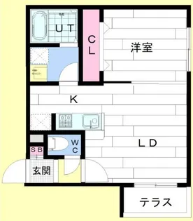 ブラントワール新道東【1階】の間取り