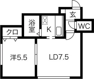 プティバロン【202号室】の間取り