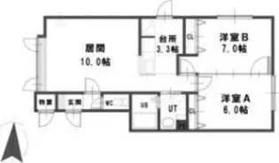 ルミエールエクセレント35B【1階】の間取り