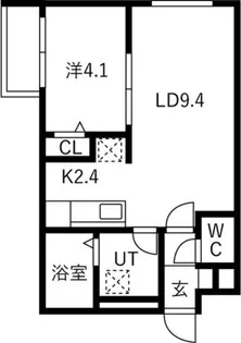 ライトベル新琴似【1階】の間取り