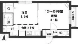 グランメールファースト【2階】の間取り