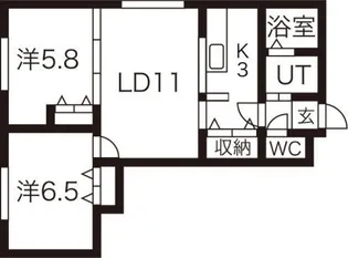 サンレコルト【3階】の間取り