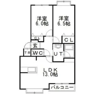 クリスタルリバー参番館【3階】の間取り
