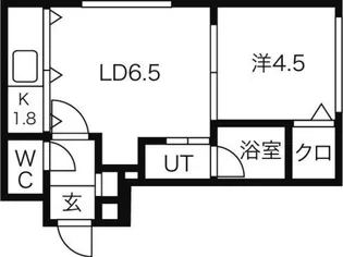 ブランノワールさっぽろst【1階】の間取り