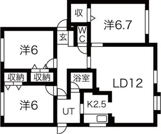 タカダハイツ【1階】の間取り