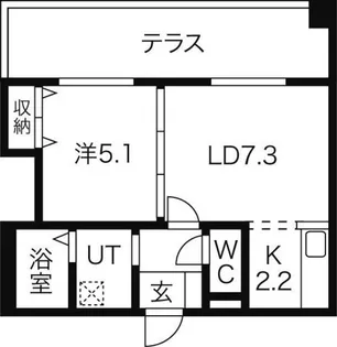 GLASS N21【1階】の間取り
