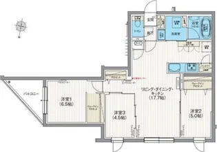 エフュート北19条【5階】の間取り