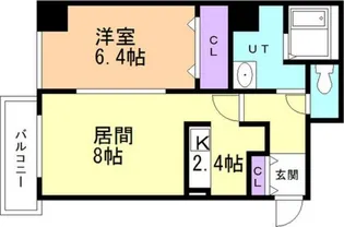 レフィナード北12条【2階】の間取り