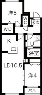URBAN FLATS 北24条【3階】の間取り