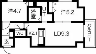 ブランシャールALAIN北18条 【6階】の間取り